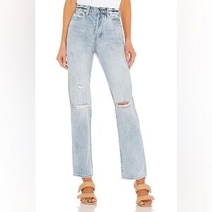 PISTOLA Cassie Super High Rise Straight Leg Jeans By My Side Light Wash SZ 26